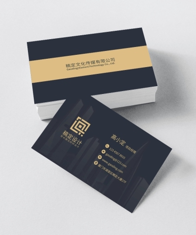 黑金商务大气高级质感地产个人名片