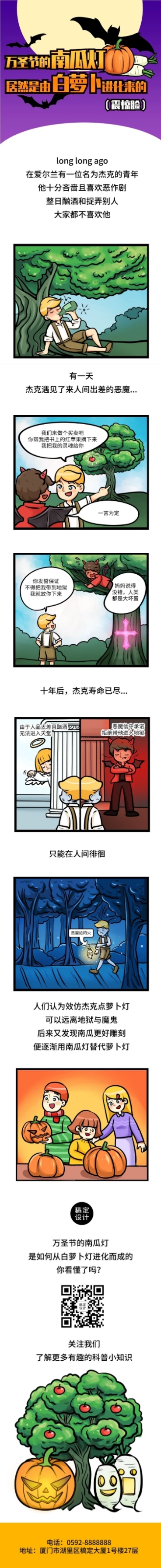 万圣节节日趣味科普条漫预览效果