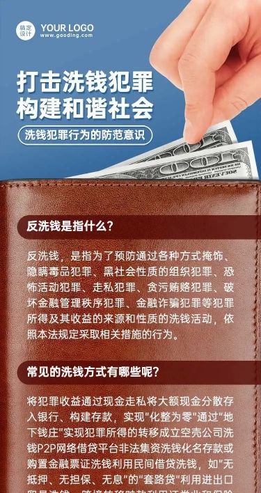 H5长页创意简约党政政务民生反洗钱治安