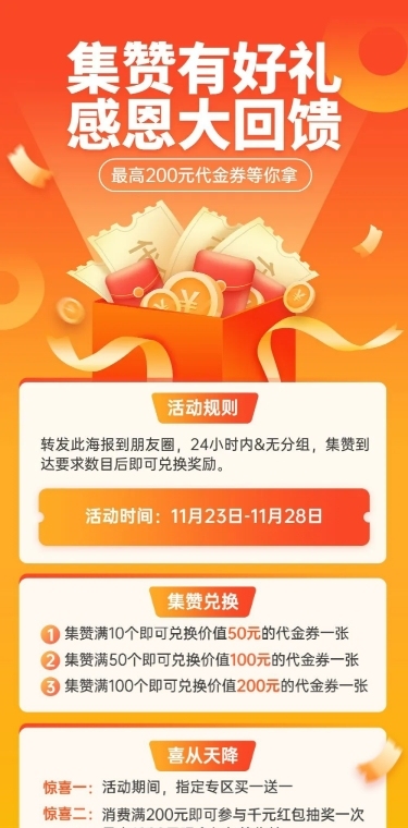 感恩节回馈活动文章长图