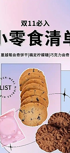 H5长页蒸汽波双十一美食购物指南攻略餐饮