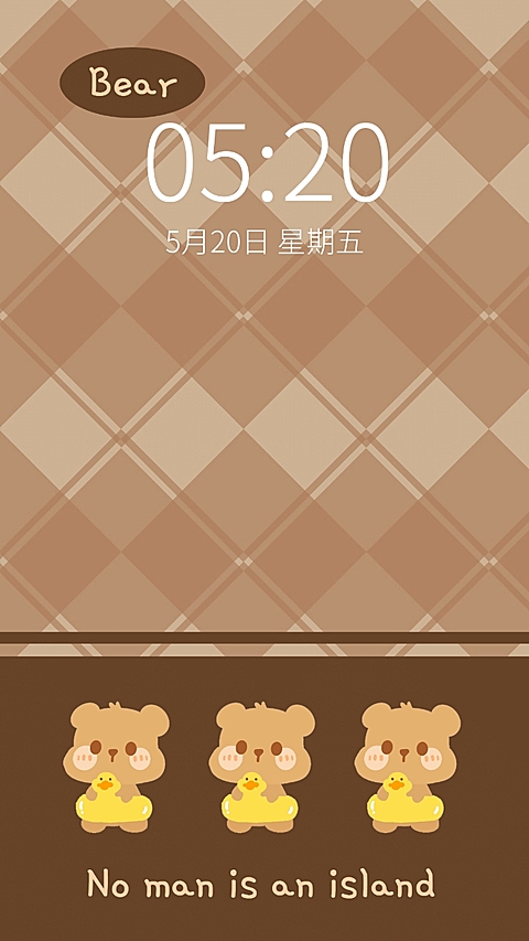 奶茶色棋盘格秋冬手机壁纸