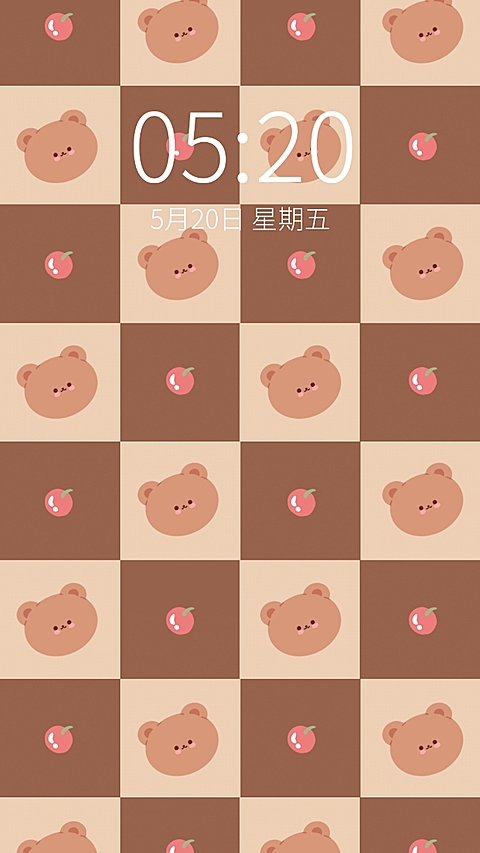 奶茶色棋盘格秋冬手机壁纸