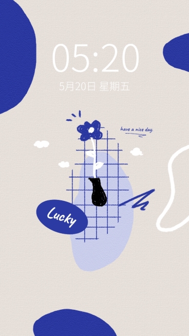 克莱因蓝流行潮流ins手机壁纸预览效果