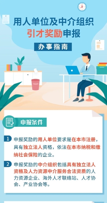 人社劳动关系引才奖励办事指南文章长图