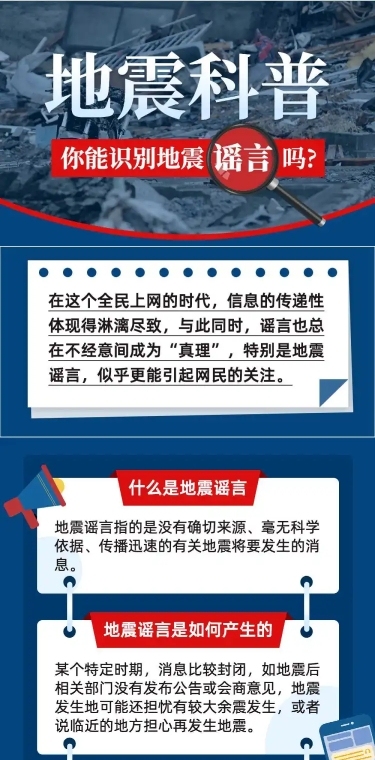 地震知识科普排版文章长图
