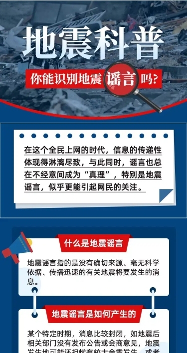 地震知识科普排版文章长图