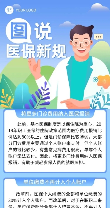 一图读懂医保新规政策发布解读文章长图