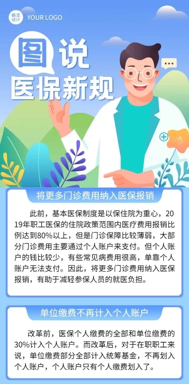 一图读懂医保新规政策发布解读文章长图