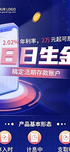 金融保险产品营销宣传商务长图海报