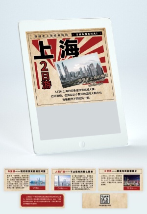 H5长页上海旅游攻略日记电子手账旅行回忆录