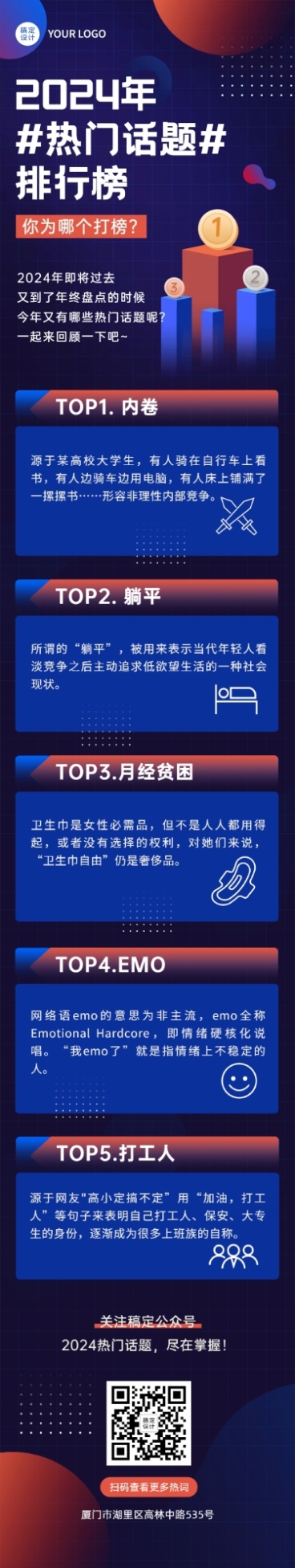 元旦节年终话题互动活动文章长图预览效果