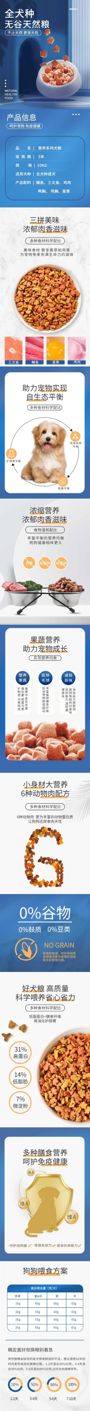精致冬季冬上新宠物狗粮猫粮详情页预览效果