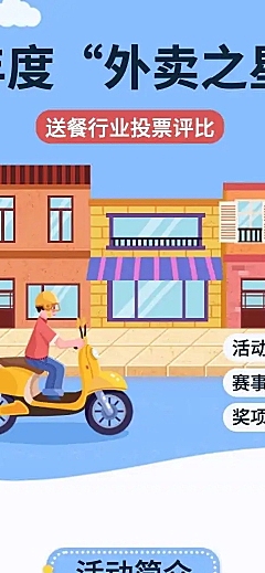 H5长页年度“外卖之星外卖送餐行业投票评比比赛