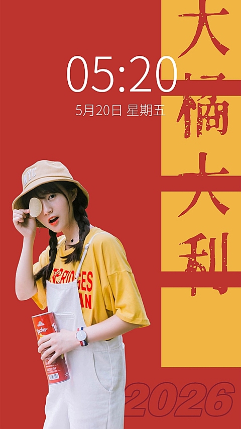 新年元旦春节喜庆大字明星手机壁纸