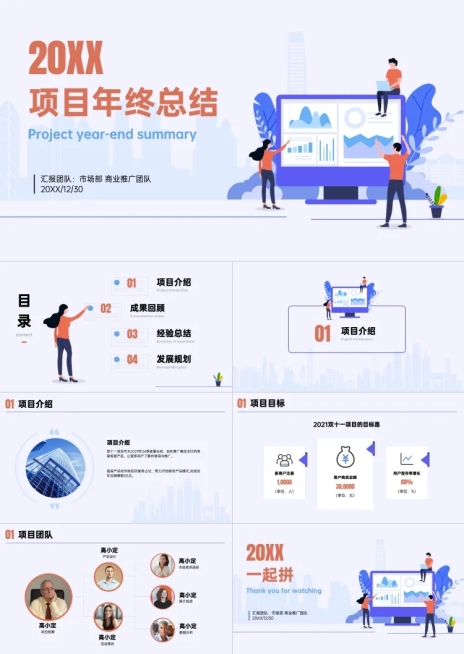 项目年终总结销售岗位预览效果