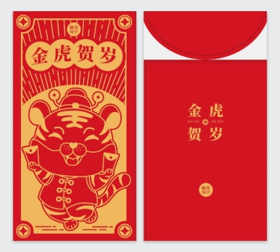 虎年春节祝福红色喜庆红