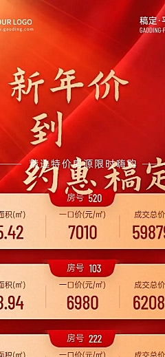 新年地产服务节日营销喜庆长图海报