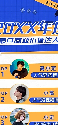 元旦年终KOL达人表彰榜长图