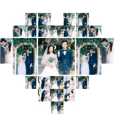 九宫格爱心心形图形拼图