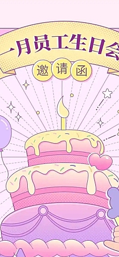 H5长页公司员工生日聚会请柬报名统计