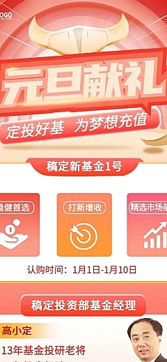 金融保险元旦理财产品介绍简约海报