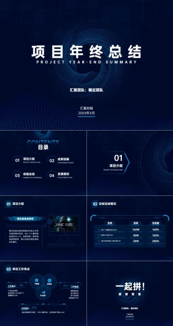 项目年终总结互联网行业预览效果