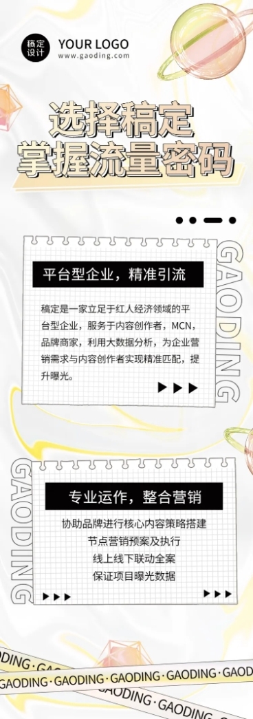 文化传媒广告业务介绍长图预览效果