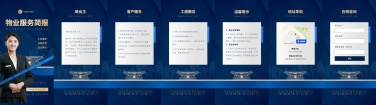 H5翻页房地产中介物业企业宣传通知物业简报商务风科技风地产