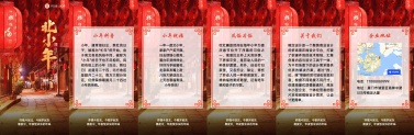 H5翻页中国风红灯笼小年祝福街景
