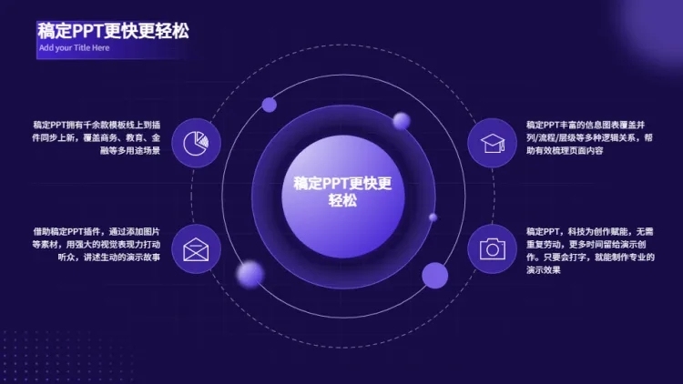 并列关系4项PPT图文页预览效果