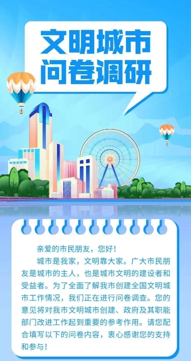 H5各市创建全国文明城市问卷调查