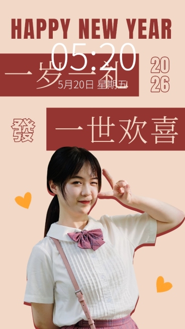 喜庆抠图人像春节手机壁纸预览效果