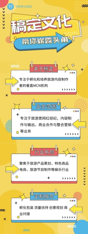 文化传媒广告业务介绍长图预览效果