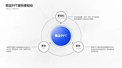 总分关系3项PPT图文页