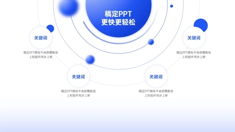 总分关系4项PPT图文页预览效果