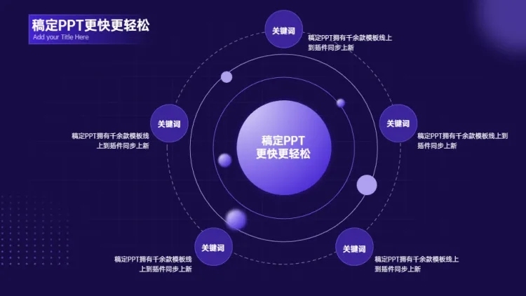 总分关系5项PPT图文页预览效果