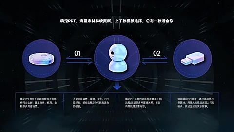 并列关系4项PPT图文页