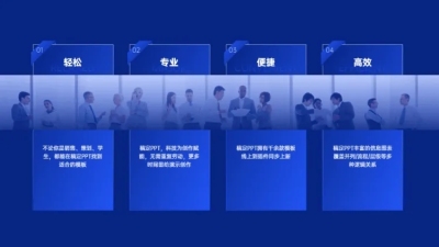 图文并列关系4项PPT图文页