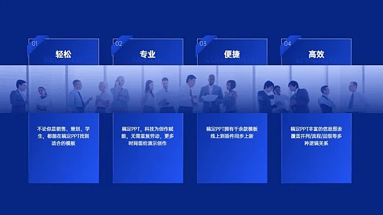 图文并列关系4项PPT图文页