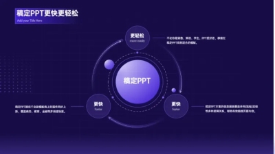 总分关系3项PPT图文页