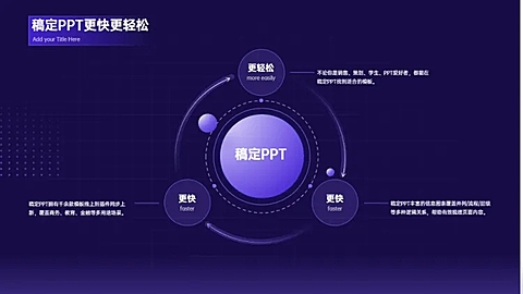 总分关系3项PPT图文页