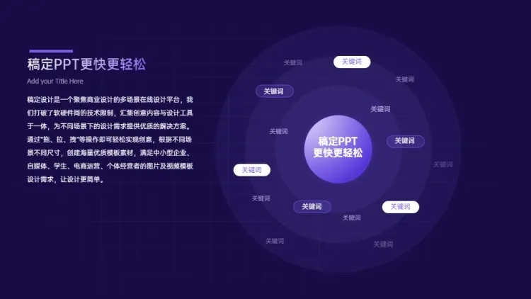 层级总分关系1项PPT图文页预览效果