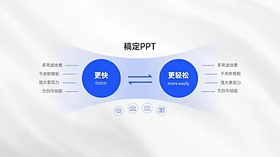 流程关系2项PPT图文页