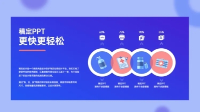 并列关系4项PPT图文页