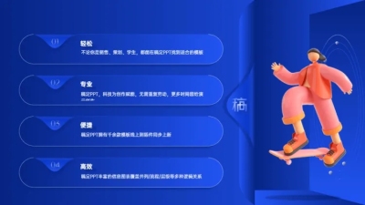 并列关系4项PPT图文页