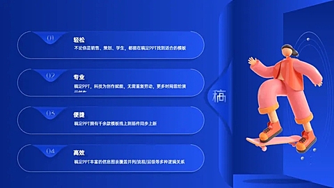 并列关系4项PPT图文页