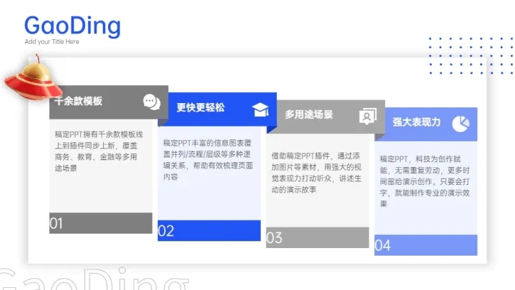 并列关系4项PPT图文页预览效果