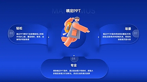 并列关系3项PPT图文页