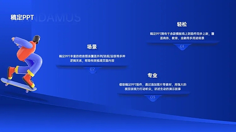 并列关系3项PPT图文页
